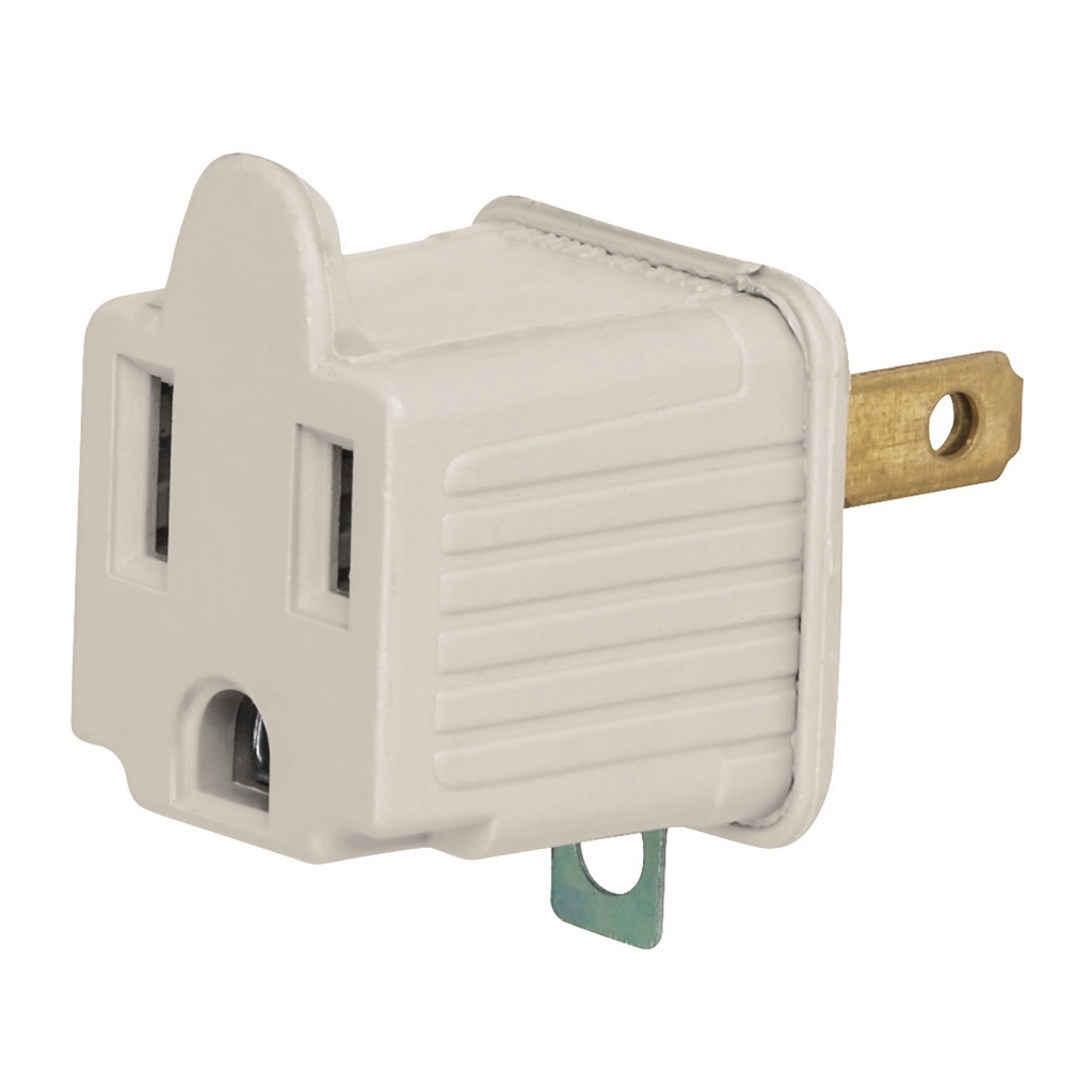 Adaptador 3 a 2, gris, a granel, Volteck AD-32G-G