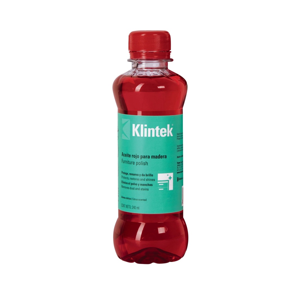 Aceite rojo para muebles, 240 ml, KLINTEK AMU-24