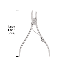 Alicate para pedicure 4-3/4', cabeza curva, extrafina,PRETUL UNA-348P