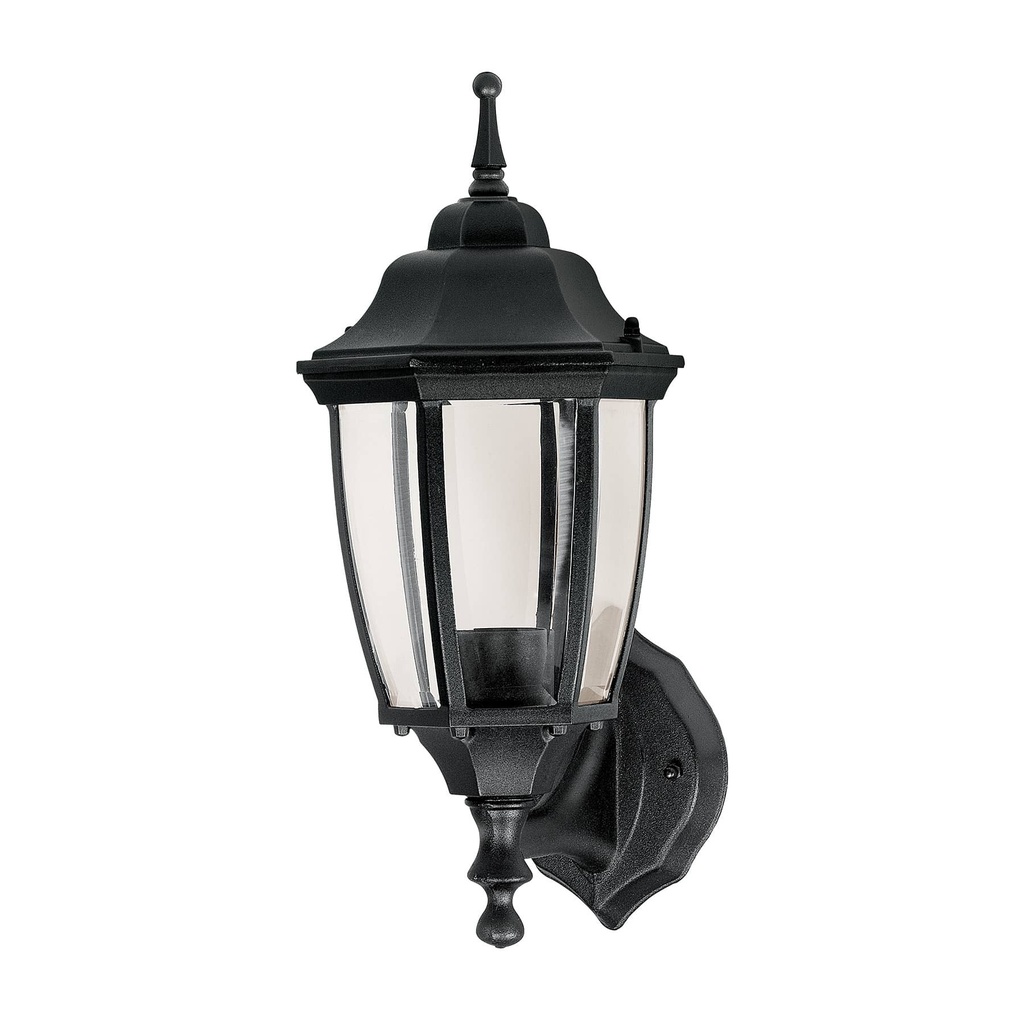 Arbotante tipo farol tradicional soportado p/exterior, negro ARB-101S