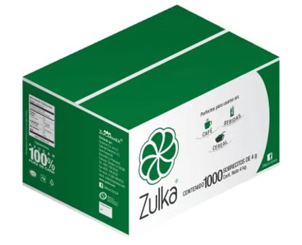 Azucar Zulka caja 1,000 sobres