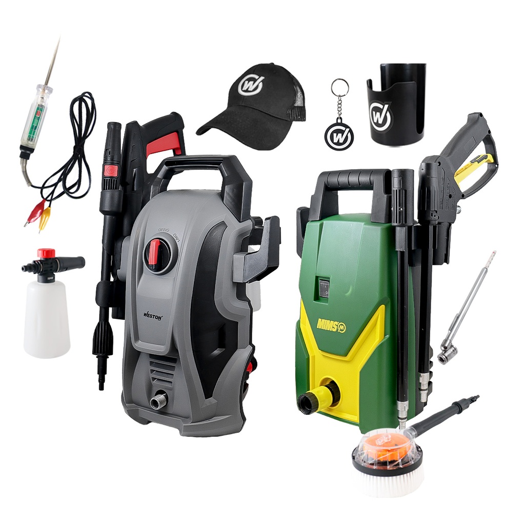 2 HIDROLAVADORAS 1600PSI, CEPILLO, CALIBRADOR, DISPENSADOR Y PROMOCIONALES