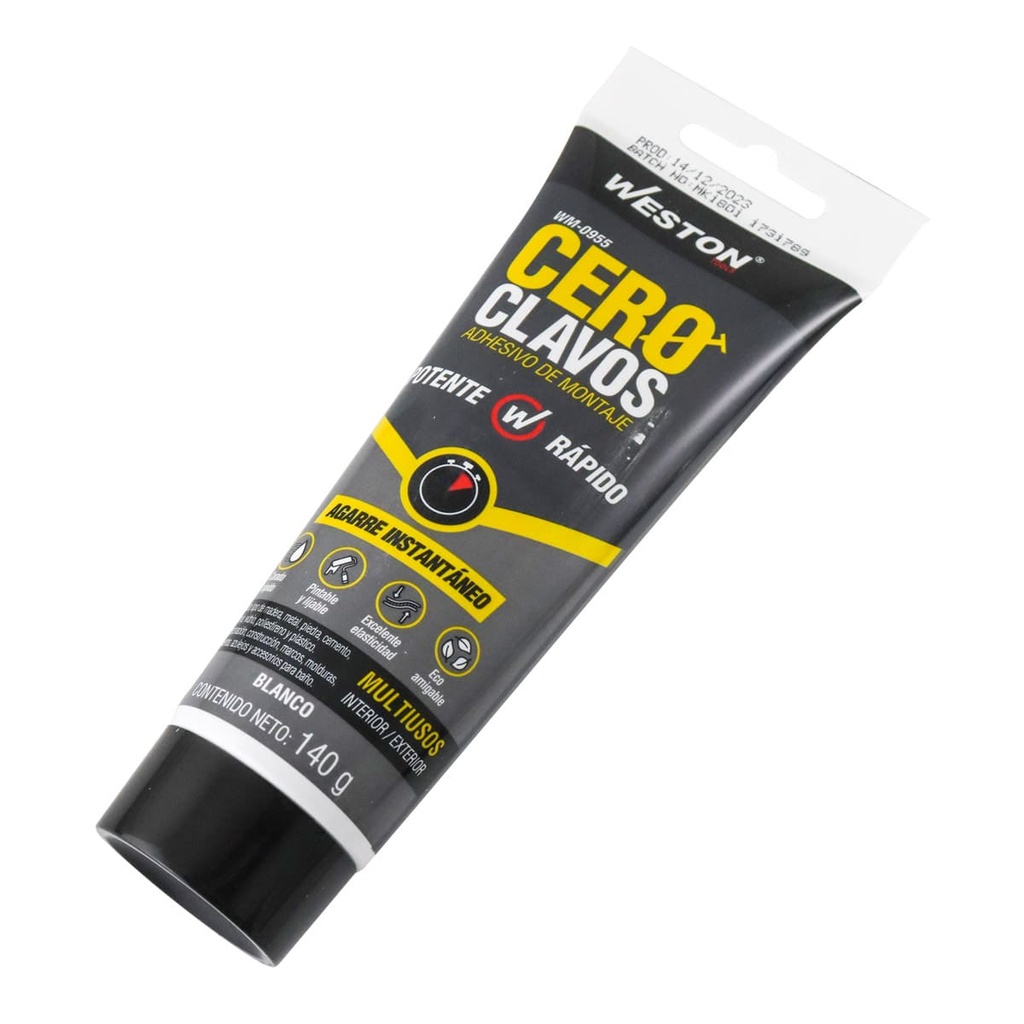 ADHESIVO DE MONTAJE CERO CLAVOS 140 g