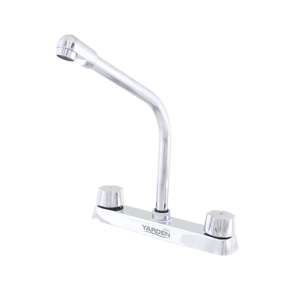 MEZCLADORA FREGADERO 8" CUELLOCOBRA MANERAL REDONDO