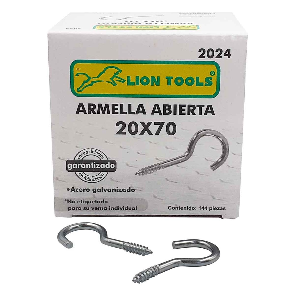 ARMELLA ABIERTA 20 X 70 CAJA 144 PZS LION TOOLS