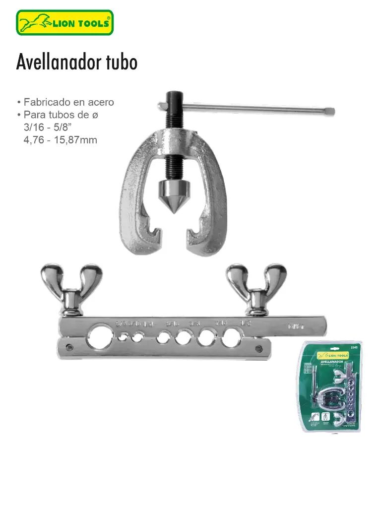 AVELLANADOR PARA TUBO LION TOOLS