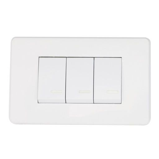 [8840960] 2 APAGADORES SENCILLOS Y 1 ESCALERA CON PLACA BLANCA 24 mm
