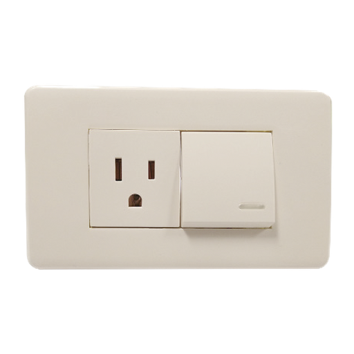 [8840906] APAGADOR Y CONTACTO CON PLACA MARFIL 36 mm 10 A  250 V