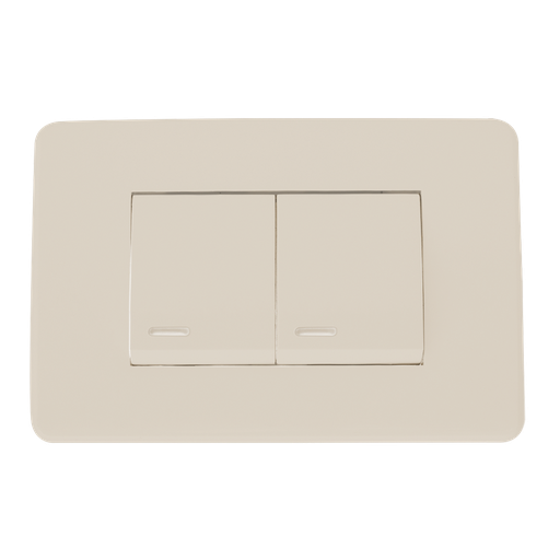 [8840956] APAGADOR SENCILLO Y APAGADOR ESCALERA CON PLACA MARFIL 36 mm