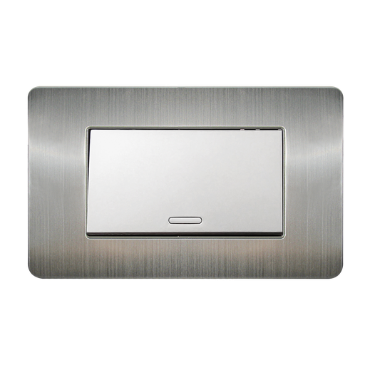 [8841910] APAGADOR SENCILLO CON PLACA DE ACERO INOXIDABLE 72 MM