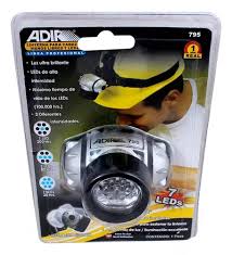 [10142] 7 LEDS LINTERNA P/CABEZA MANOS LIBRES
