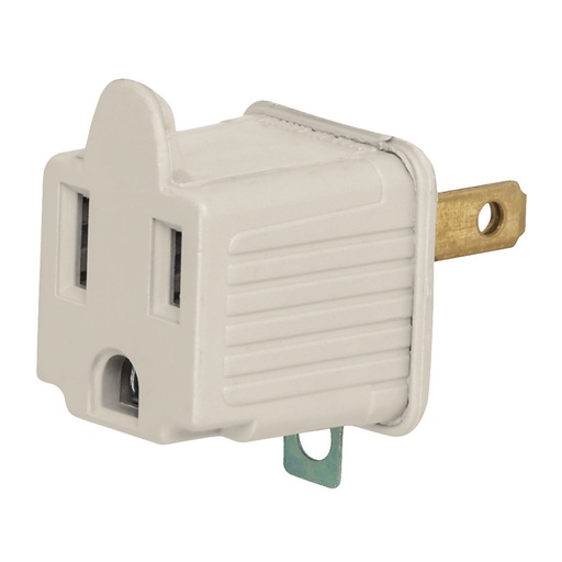 [46257] Adaptador 3 a 2, gris, a granel, Volteck AD-32G-G