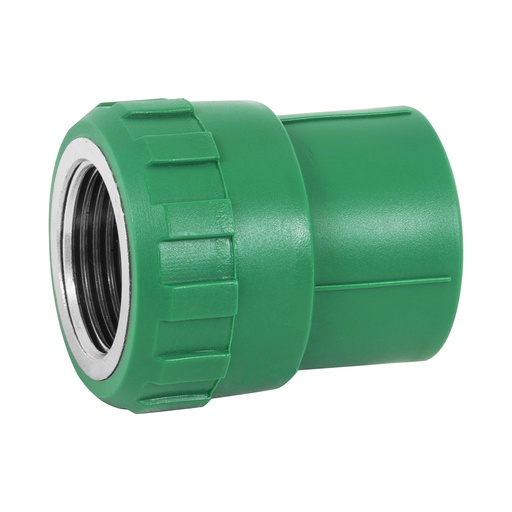 [49886] Adaptador PPR 3/4' hembra con inserto metálico, Foset CV-602