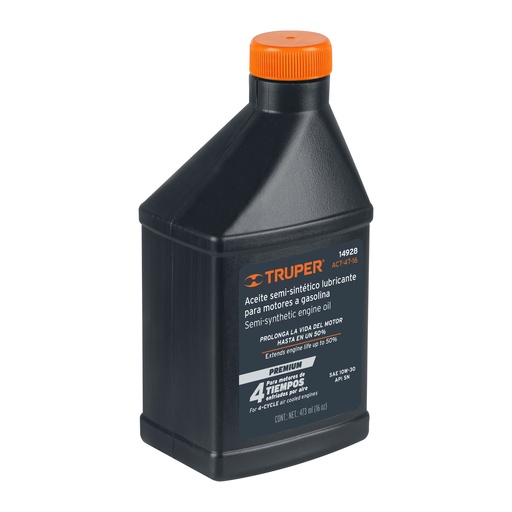 [14928] Aceite semi-sintético, 4 tiempos, 400 ml (14 oz), Truper ACES-4T-14