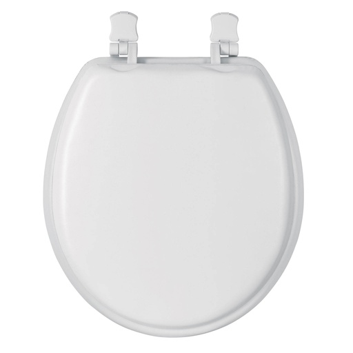 [49367] Asiento redondo acojinado para WC, cerrado, blanco, FOSET AAWC-40B