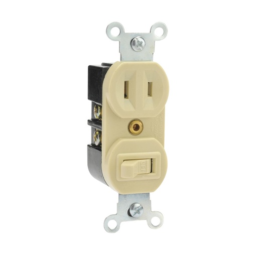 [EL-0000] APAGADOR CON CONTACTO POLARIZADO MARFIL 15A 127V 8840100