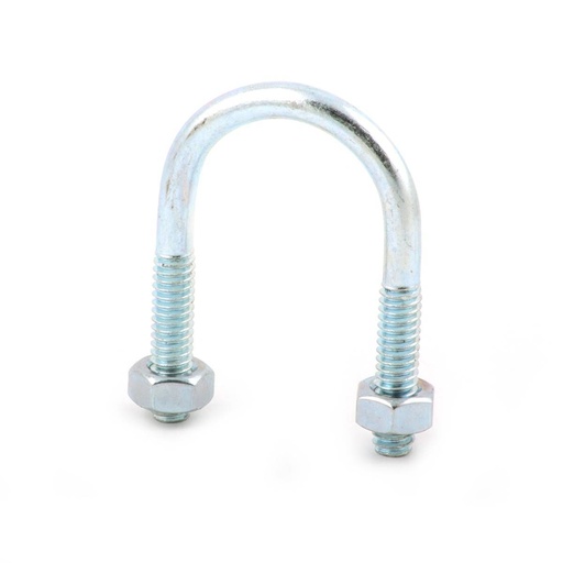 [ZC-01020] ABRAZADERA TIPO "U" C/TUERCAS GALV. P/TUBO DE 2" ROSCA DE 3/8" (Precio x Pza - Caja c/10 pzas)