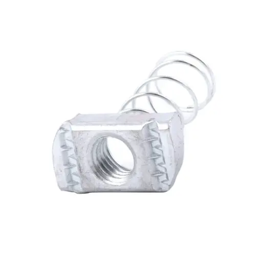 [ZK-25012] "TUERCA C/RESORTE P/CANALETA GALV. 3/8""-16 X34.5X19X7MM (Precio x Caja c/500 pzas)"