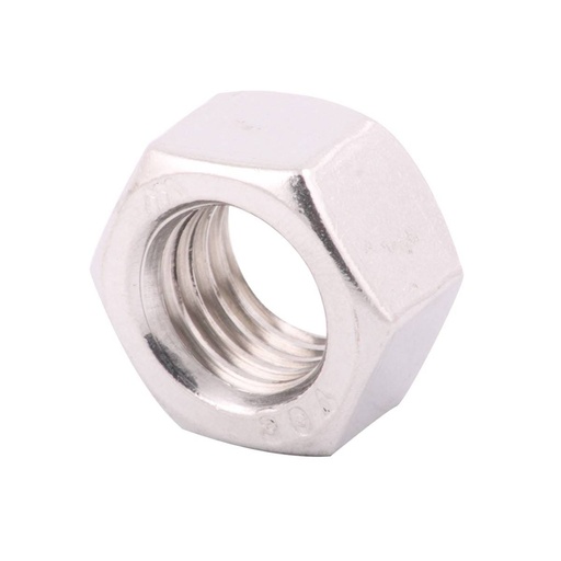 [ZK-30012] "TUERCA HEX. DE ACERO INOX. 1/4""-20 (Precio x Caja c/300 pzs)"