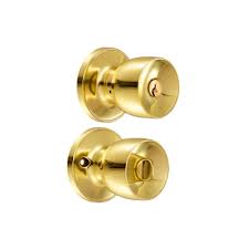 [PF0086] CERRADURA DE POMO CAMPANA ENTRADA/RECAMARA LATON BRILLANTE