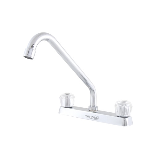 [YD0014] MEZCLADORA FREGADERO 8" CUELLO LARGO MANERAL ACRILICO