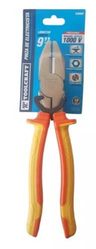 [TC6090] PINZA DE ELECTRICISTA 9" PROFESIONAL RESISTENTE A 1000V
