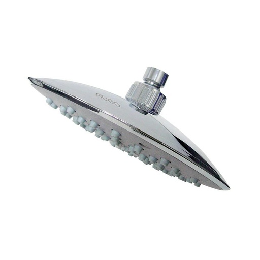 [44GA] 8" REGADERA REDONDA PLAS.CROMO ANTISARRO S/BRAZO Y CHAPETON