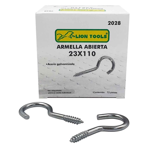[2028] ARMELLA ABIERTA 23 X 110 CAJA 72 PZS LION TOOLS